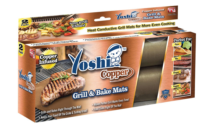 YOSHI GRILL &amp; BAKE MATS (2 Pack), Copper