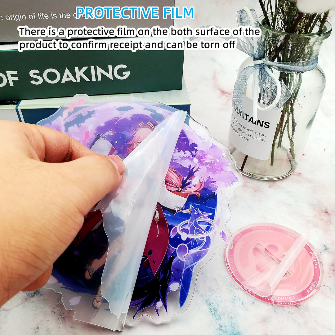 Genshin Impact Stand Figure,Game Acrylic Ornaments Stand Model Collections Peripheral,Table Decoration (Yae Miko B)