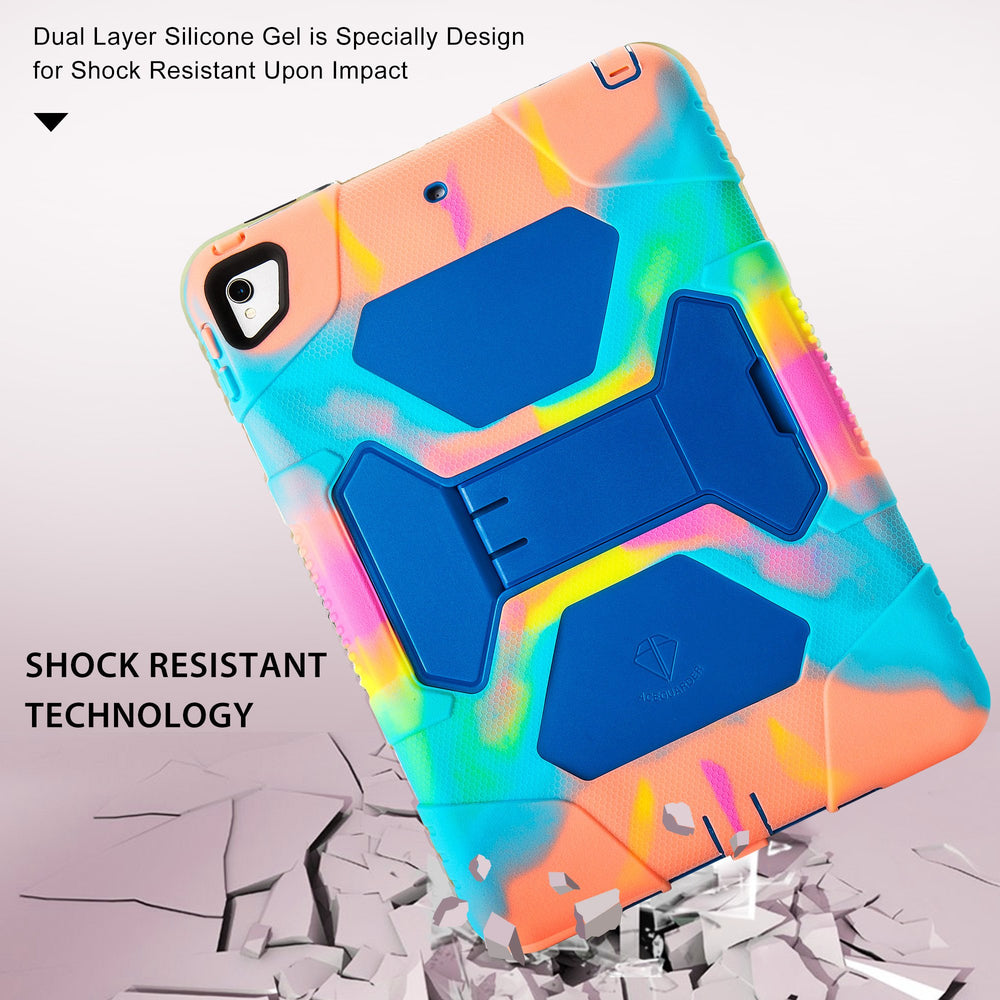 iPad Air 10.5 2019/iPad Pro 10.5 2017 Case Ultra Protective Rugged Cover with Kickstand for Kids Shockproof Impact Resistant - Icecream/Blue