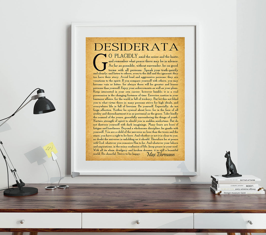 Desiderata Poem Desiderata Print Desiderata Poster Poetry Wall Art Graduation Gift Graduation Poem Student Poem Gift by Max Erhmann 1927 (5 x 7, Vintage)