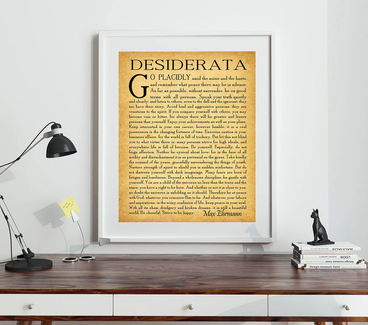 Desiderata Poem Desiderata Print Desiderata Poster Poetry Wall Art Graduation Gift Graduation Poem Student Poem Gift by Max Erhmann 1927 (5 x 7, Vintage)