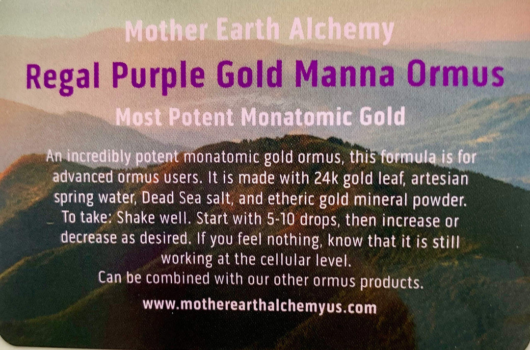 Regal Purple Gold Manna Ormus - 1oz - Mother Earth Alch