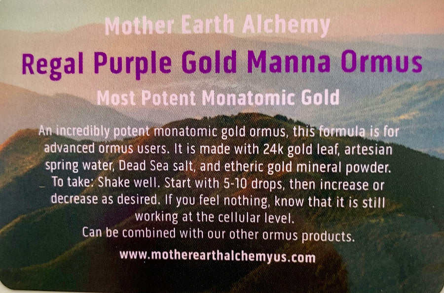 Regal Purple Gold Manna Ormus - 1oz - Mother Earth Alch