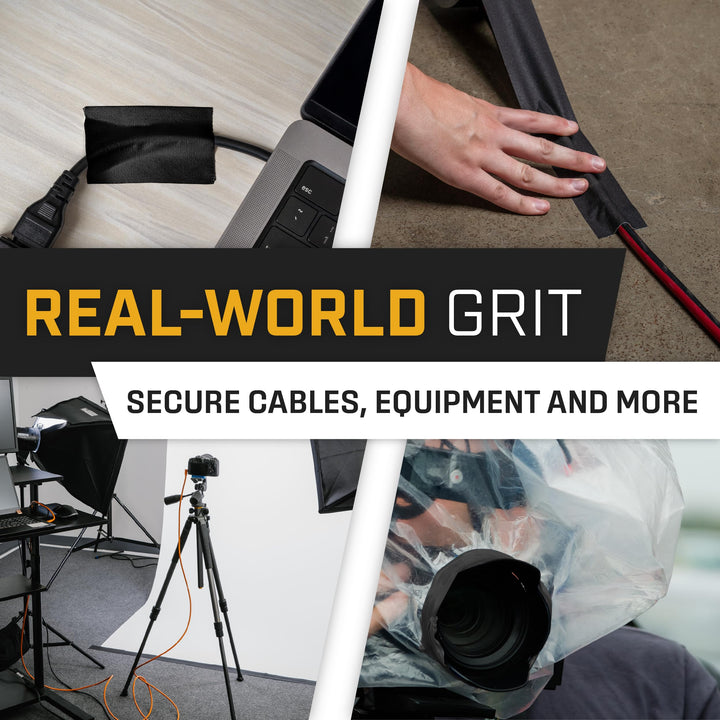 Black Gaffers Tape 3 Pack - 90 Ft x 2 Inch - Waterproof, No Residue, Non-Reflective, Easy Tear - Black Gaffer Tape for Photography, Filming, Stage, Production, and Backdrops