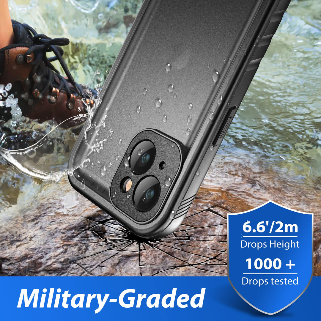 SPORTLINK Waterproof Case for iPhone 13, Shockproof Dus