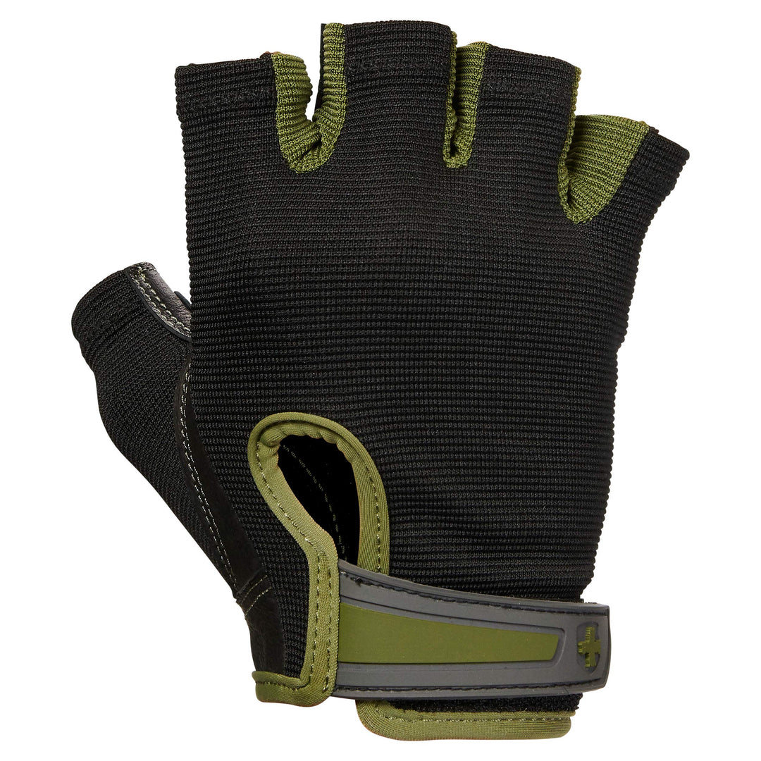 Power Non-Wristwrap Workout Weightlifting Gloves with StretchBack Mesh and Leather Palm (Pair) Black X-Large (Fits 8.5 - 9.5 Inches)