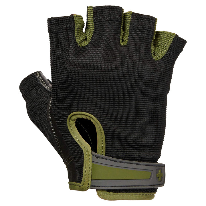 Power Non-Wristwrap Workout Weightlifting Gloves with StretchBack Mesh and Leather Palm (Pair) Black X-Large (Fits 8.5 - 9.5 Inches)