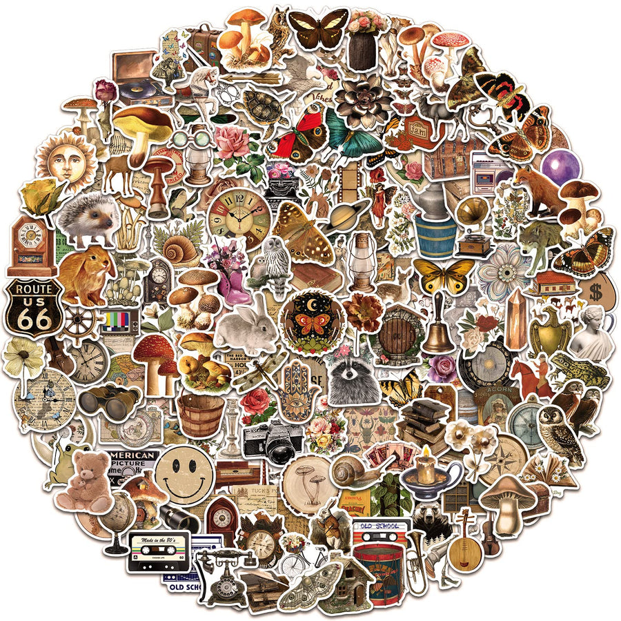 ANERZA 300 PCS Vintage Stickers, Aesthetic Stickers for