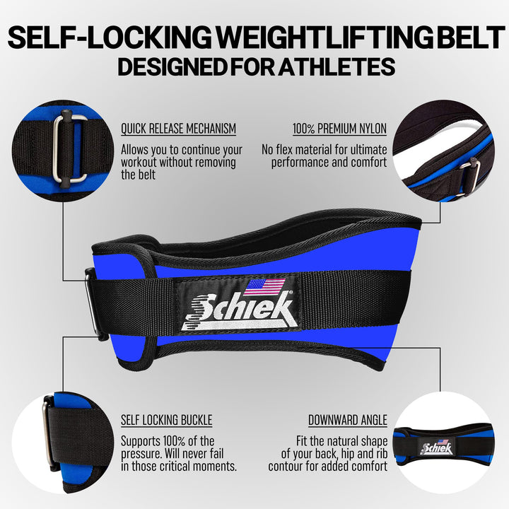Schiek Sports Model 2004 Nylon 4 3/4 Weight Lifting Bel