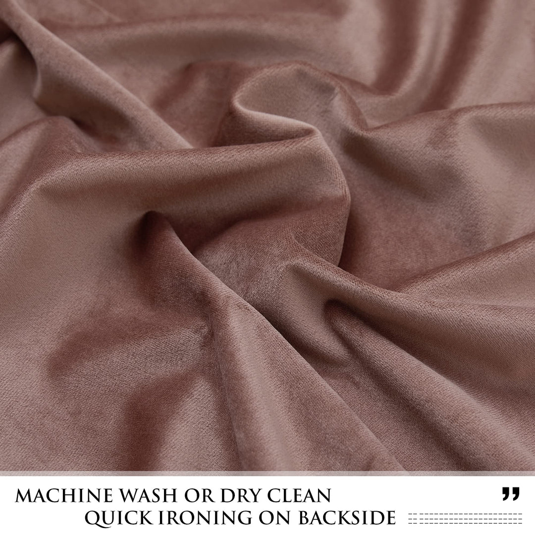 StangH Wide Rose Velvet Curtains 84 inches Long for Bed