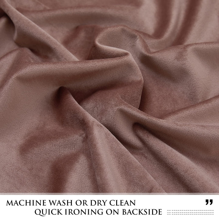 StangH Wide Rose Velvet Curtains 84 inches Long for Bed