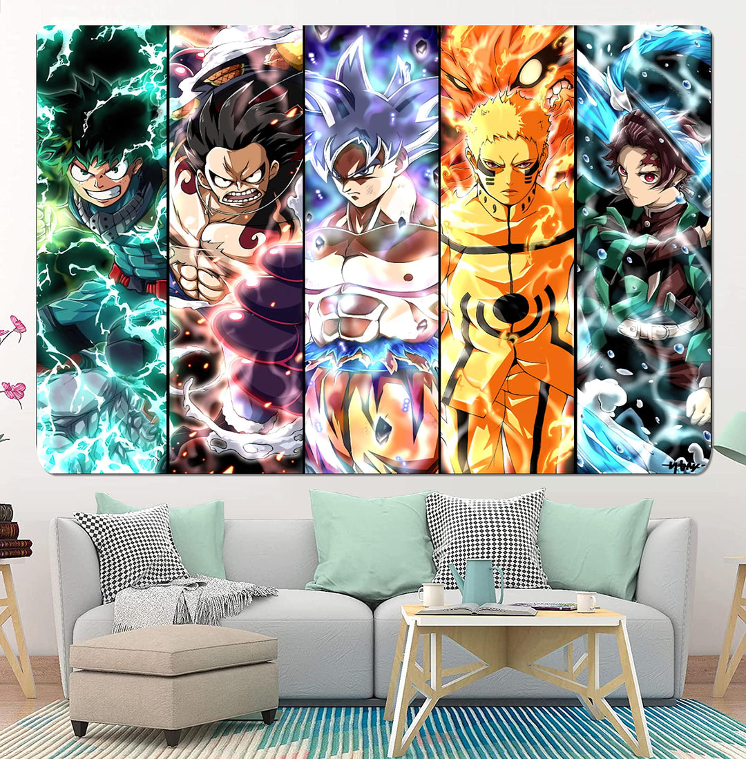 Anime Tapestry For Room Aesthetic Anime Wall Art Naruto Tapestry Demon Slayer Tapestry Wall Hanging Decor Boys Room Decor For Bedroom Living Room 60x40 Inches