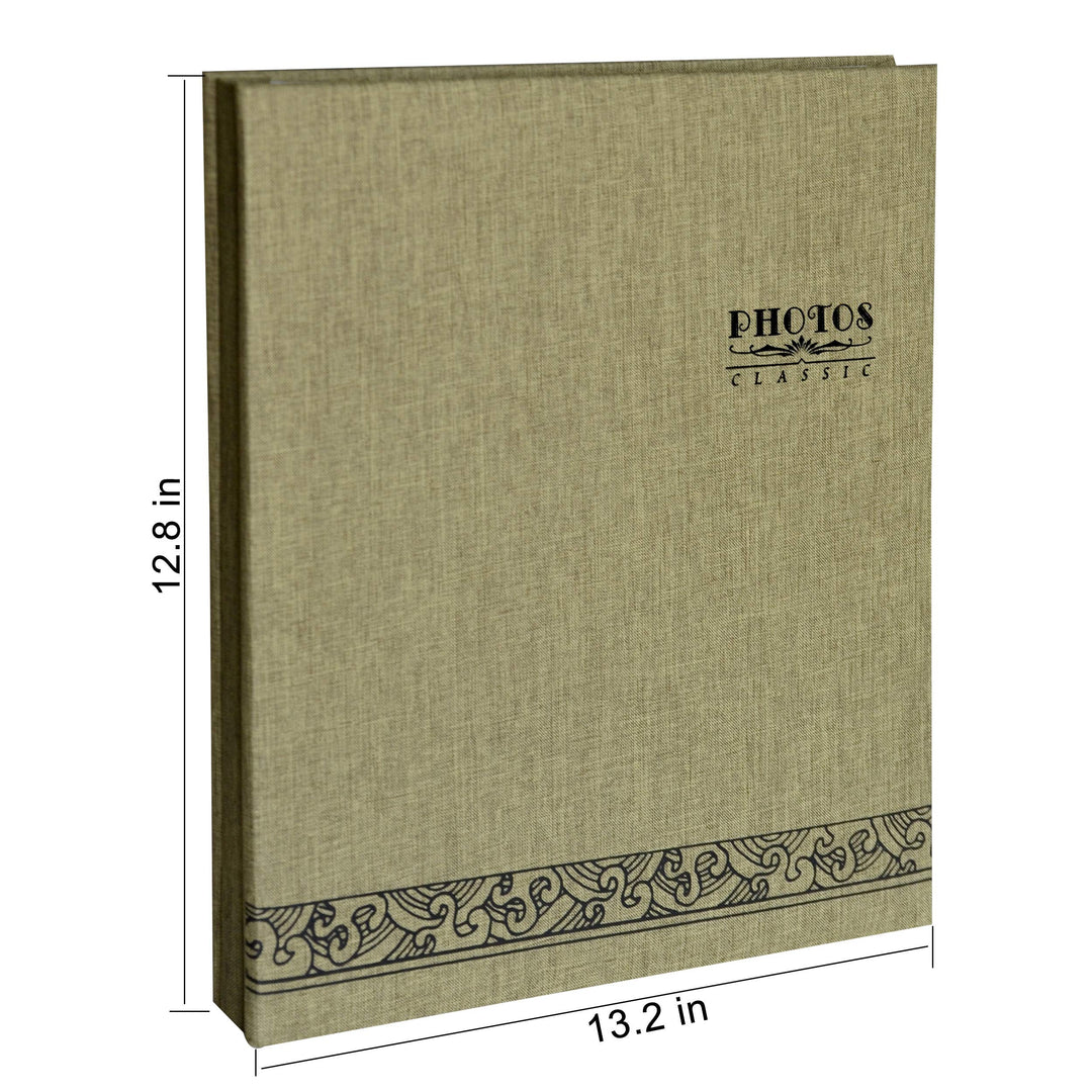 Beautyus Self Adhesive Stick Photo Album Magnetic Scrapbook DIY Anniversary Memory Book for baby Wedding Family Albums Holds 3x5, 4x6, 5x7, 6x8, 8x10 Photos (Green, Large)