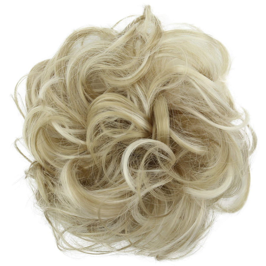 Prettyshop Scrunchie Scrunchy Bun Up Do Hair Piece Hair Ribbon Ponytail Extensions Wavy Curly Or Messy Bleach Blonde Mix 25 H613