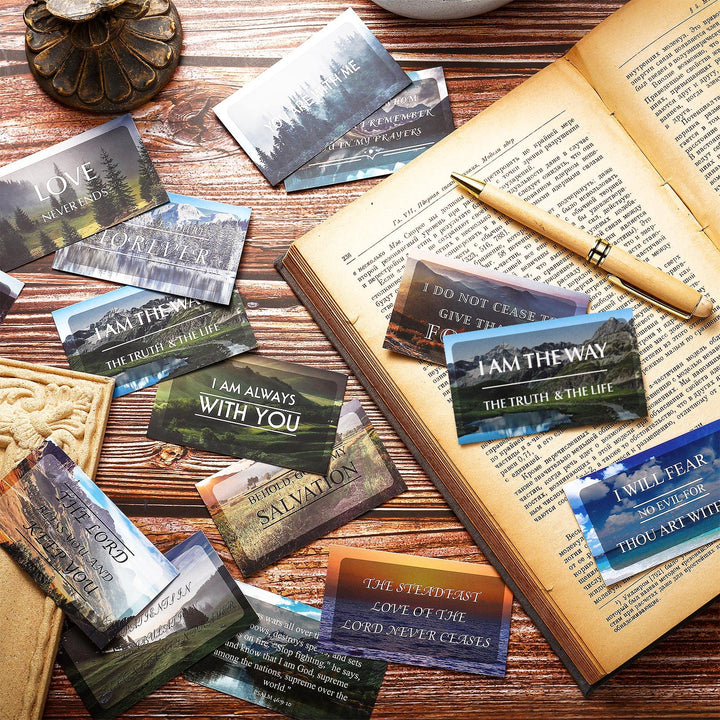 120 Pcs Bible Verse Cards with Full Scripture Prayer Cards Assorted Mini Inspirational Scripture Cards Christian Inspirational Quote Cards Encouragement Cards for Men Women Motivational Cards