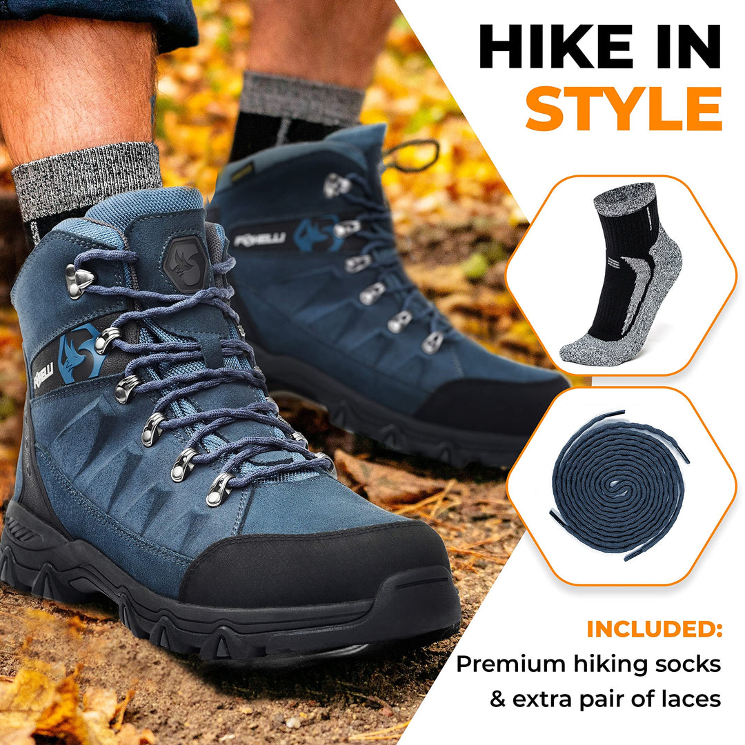 Men’s Hiking Boots – Waterproof Breathable &amp; Lightweight Suede Leather Hiking Boots for Men
