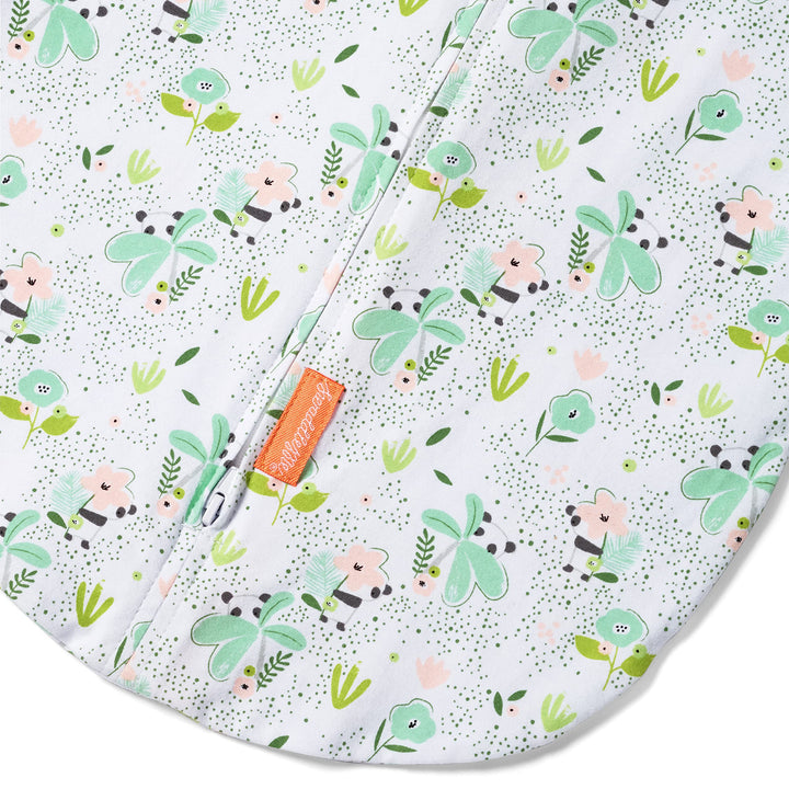 by Ingenuity Compression Swaddle Pod, Two-Way Zipper for Easy Changes, Improves Sleep &amp; Calms Startle Reflex, 3-6 Months, 2-Pack - Peekaboo Panda