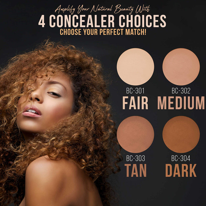 High Definition Dark Shade Makeup Concealer 5 gram Jar - Conceal Imperfections, Hide Blemishes, Dark Under Eye Circles, Cosmetic Cream - Use Under Airbrush Foundation