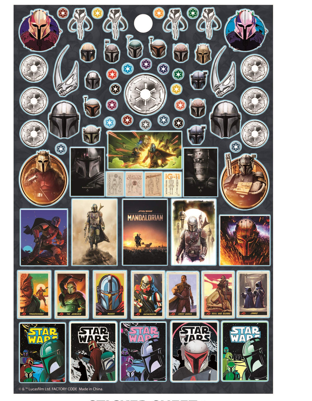Baby Yoda Star Wars The Mandalorian Sticker Book Pack - Over 300 Stickers