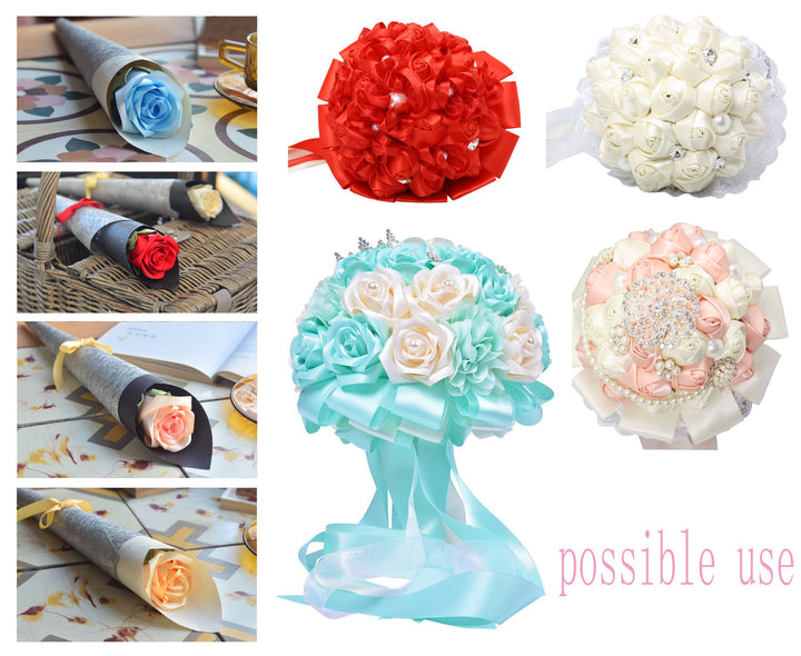 4 inch Wide Double Face Satin Ribbon 5 Yards Roll Multiple Colors Wine