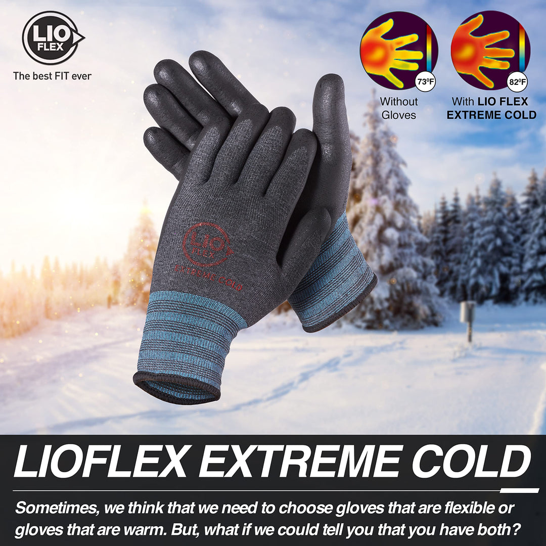 Extreme Cold Winter Gloves Men &amp; Women - Work Gloves with NBR Foam Coated, Cold Weather Heated Gloves, Breathable, Flexible, Durable Hand Warmers (S, 1 Pair)…