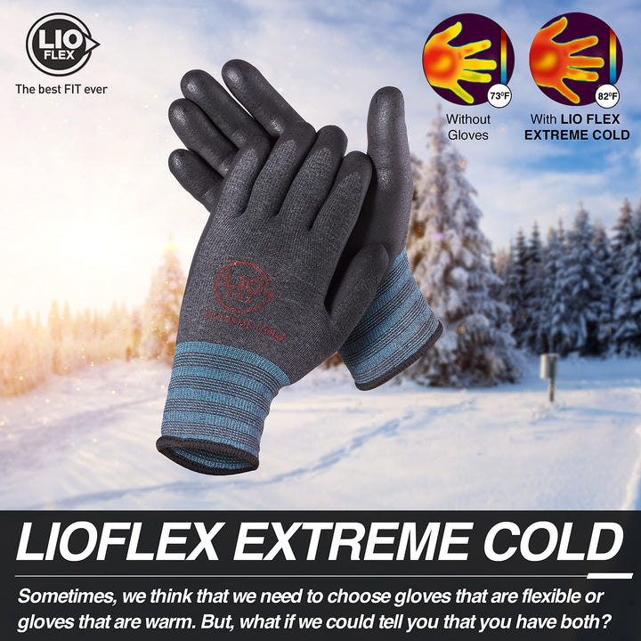 Extreme Cold Winter Gloves Men &amp; Women - Work Gloves with NBR Foam Coated, Cold Weather Heated Gloves, Breathable, Flexible, Durable Hand Warmers (S, 1 Pair)…