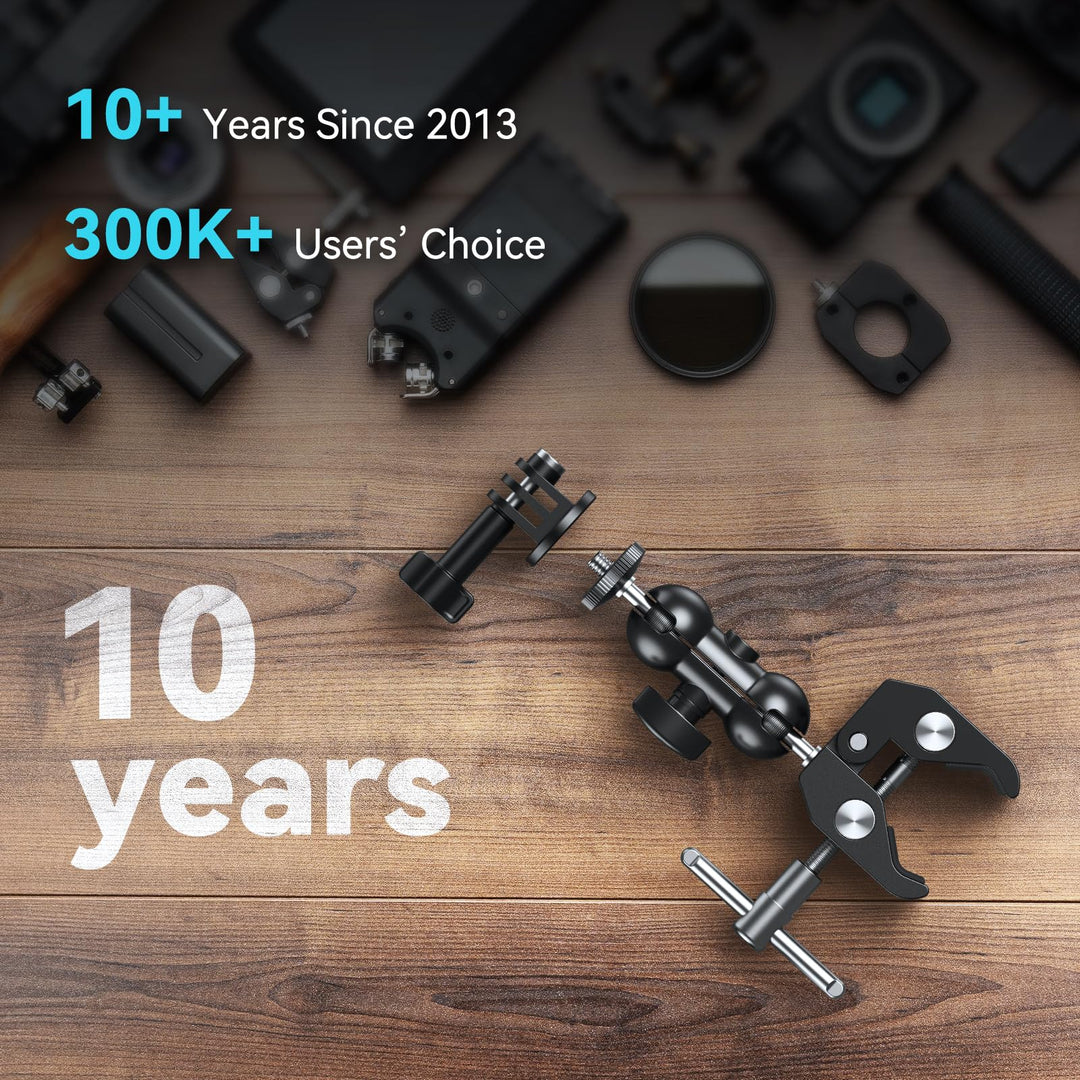 SMALLRIG Super Camera Clamp Mount, Double Ball Head Mag
