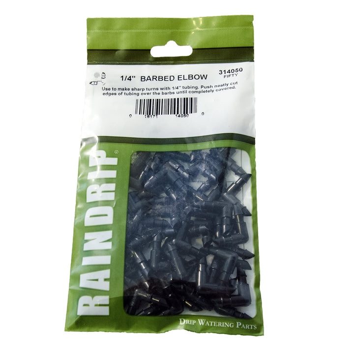314050B Barbed Elbows, 1/4-Inch, 50 Per Bag