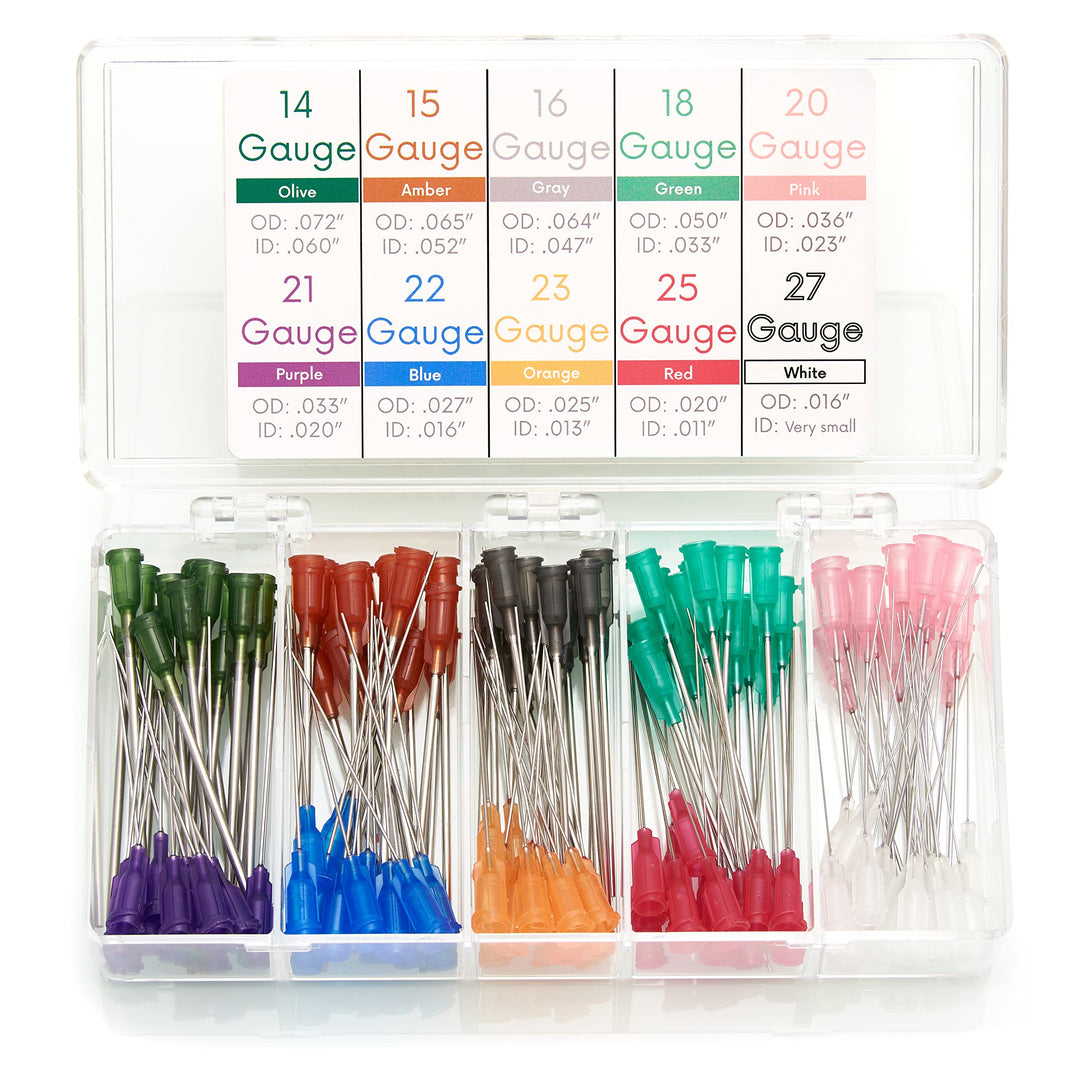 - 150 Piece 2 Inch Blunt Needle Assortment, Luer Lock