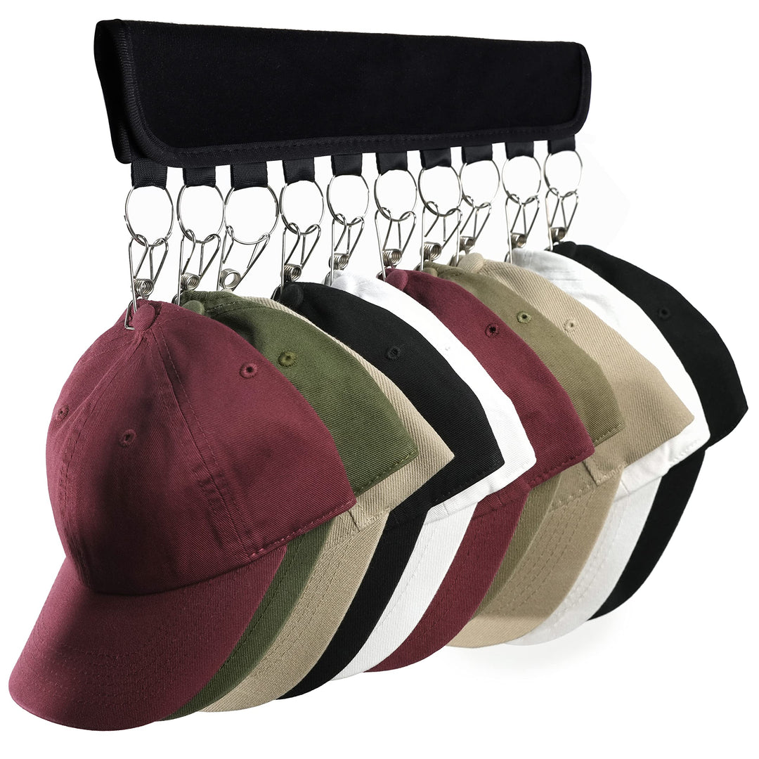 Hat Rack for Baseball Caps, Hanging Hat Organizer Display Holder, Hanger Hat Holder for Closet, Ball Cap Hat Storage Ideas (1-Pack)