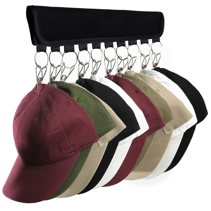 Hat Rack for Baseball Caps, Hanging Hat Organizer Display Holder, Hanger Hat Holder for Closet, Ball Cap Hat Storage Ideas (1-Pack)