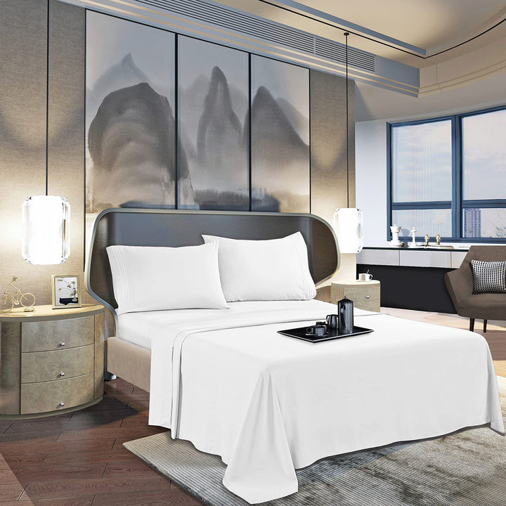 Pillow Cases King Size Set of 2 - Pillow Covers - Pillow Protector - Hotel Luxury 1800 Thread Count Bedding Sheets &amp; Cooling Pillowcases (Set of 2 King Size 20 x 40, White)