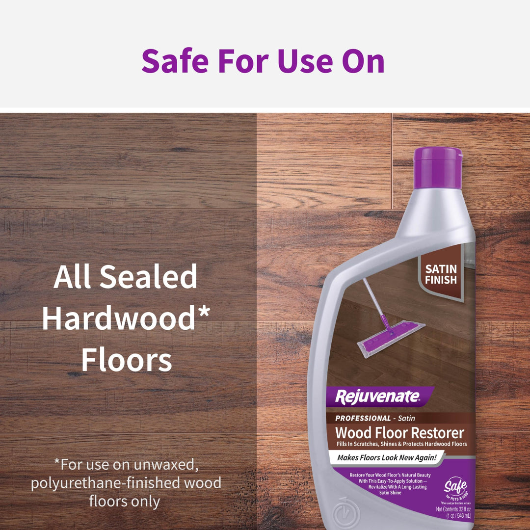 Rejuvenate Professional Satin Finish Wood Floor Restorer, 32 oz