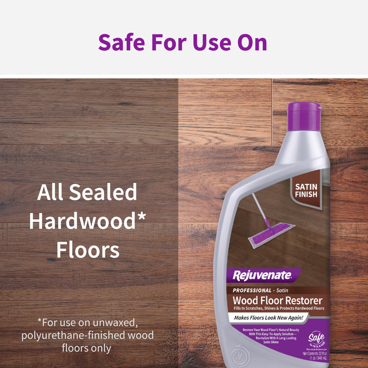 Rejuvenate Professional Satin Finish Wood Floor Restorer, 32 oz