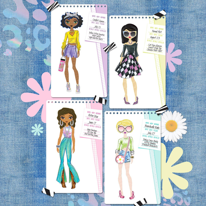 Fashion Design Sketch Kit - Compact Portfolio Sketchbook for Girls, Fashion Coloring Book for Kids Ages 6+ and Up, Comes with Stencils and Stickers