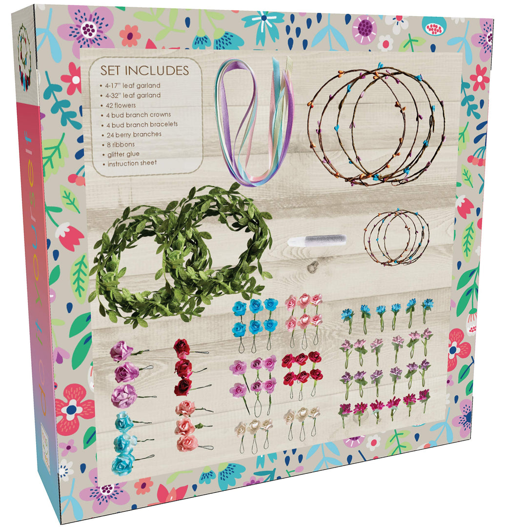 Make Your Own Flower Crown Kit &amp; Bracelet Craft Kit, DIY Flower Crown Making Kit Headband Making Kit Perfect Birthday Gifts, Arts and Crafts for Girls &amp; Boys Ages 6 7 8 9 10 Years Old &amp; Up