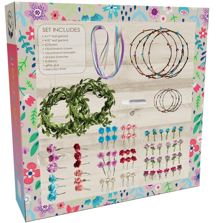 Make Your Own Flower Crown Kit &amp; Bracelet Craft Kit, DIY Flower Crown Making Kit Headband Making Kit Perfect Birthday Gifts, Arts and Crafts for Girls &amp; Boys Ages 6 7 8 9 10 Years Old &amp; Up