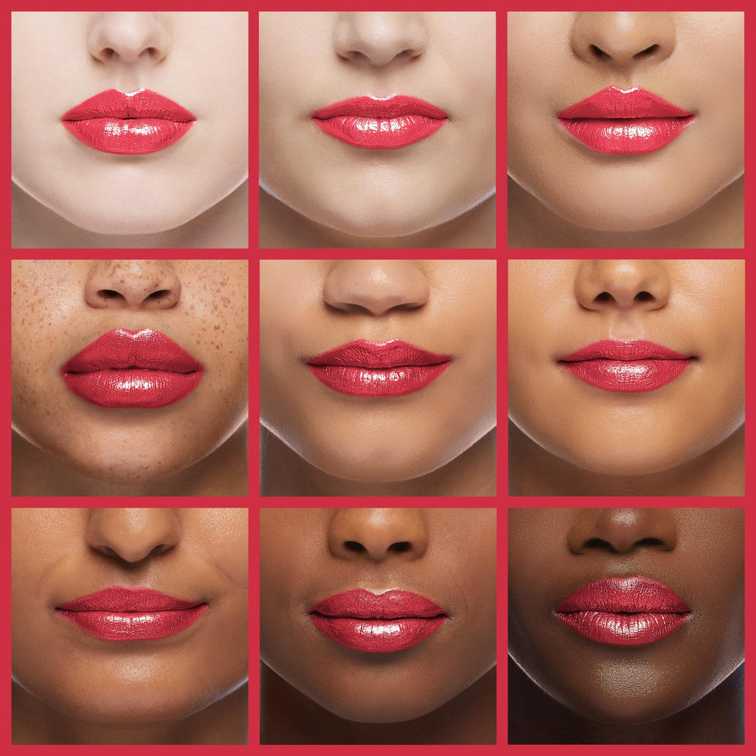 Super Lustrous Glass Shine Lipstick, Flawless Moisturizing Lip Color with Aloe, Hyaluronic Acid and Rose Quartz, Glassy Pink (016), 0.15 oz