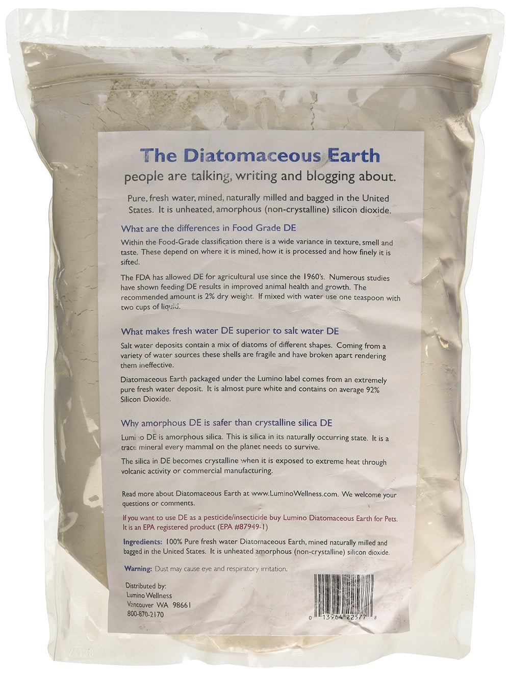 Home Food Grade Diatomaceous Earth, Pure, 1.5 Pound