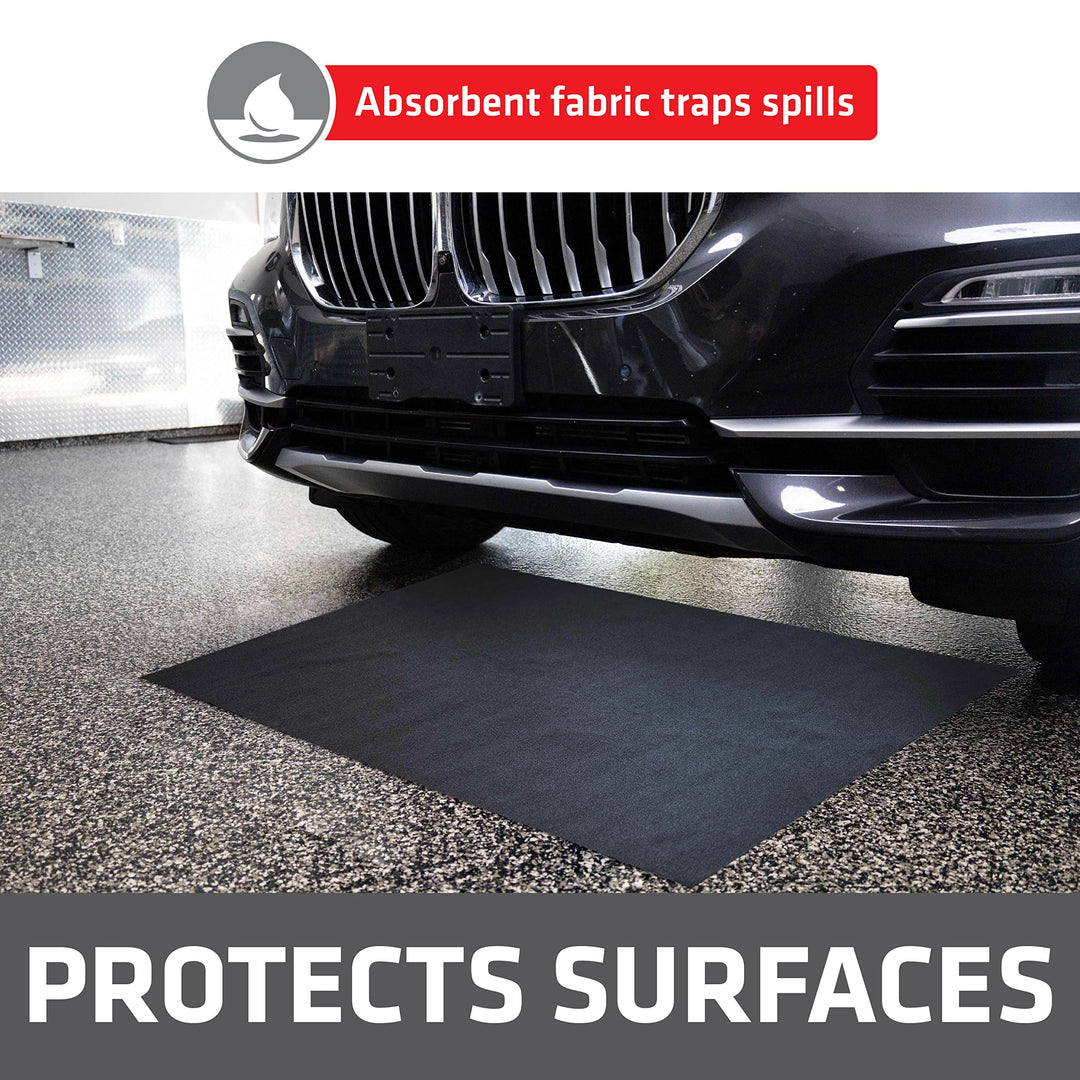 XL Oil Spill Mat (36 Inches x 60 Inches), Absorbent Oil Mat – Reusable/Durable/Waterproof – Oil Pad Contains Liquids, Protects Garage Floor Surface