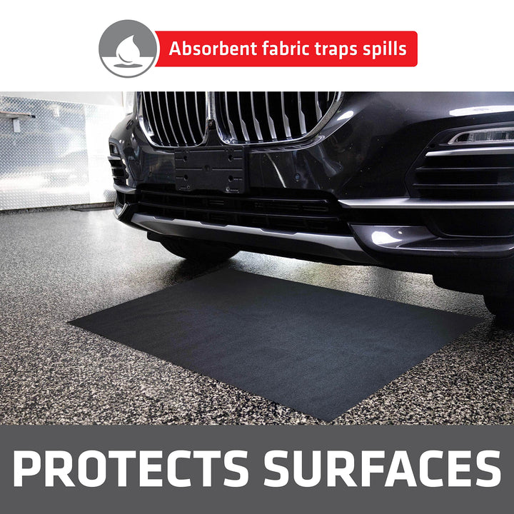 XL Oil Spill Mat (36 Inches x 60 Inches), Absorbent Oil Mat – Reusable/Durable/Waterproof – Oil Pad Contains Liquids, Protects Garage Floor Surface