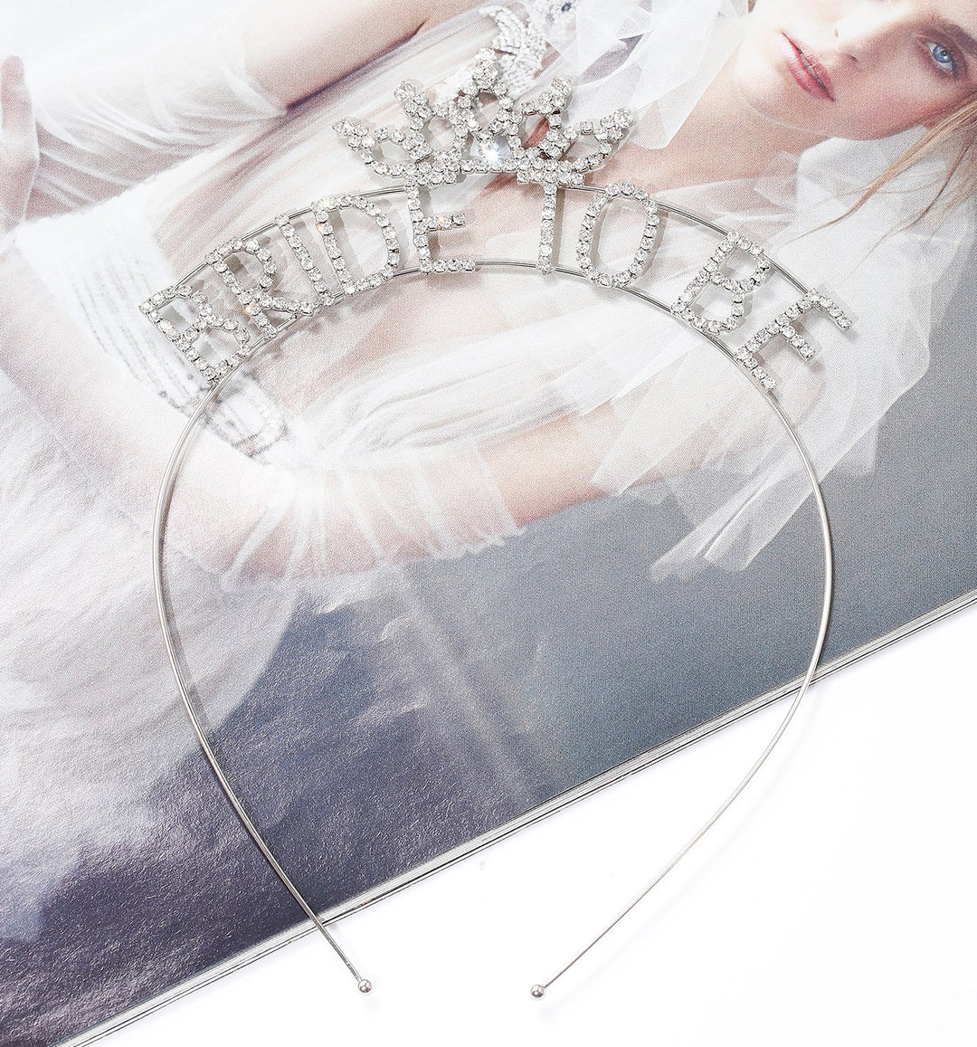 Bride To Be Crown-S: Glittering Bridal Tiaras Bride To Be Tiaras Rhinestone Bridal Shower Headbands Bachelorette Party Crowns Bridal Accessories Wedding Favors (Silver)