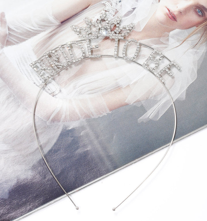 Bride To Be Crown-S: Glittering Bridal Tiaras Bride To Be Tiaras Rhinestone Bridal Shower Headbands Bachelorette Party Crowns Bridal Accessories Wedding Favors (Silver)