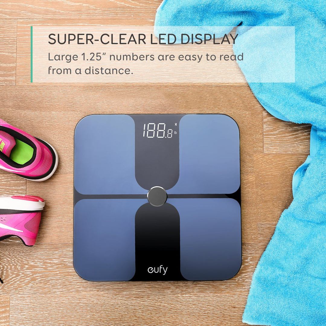 , Smart Scale with Bluetooth, Body Fat Scale, Wireless Digital Bathroom Scale, 12 Measurements, Weight/Body Fat/BMI, Fitness Body Composition Analysis, Black/White, lbs/kg/st