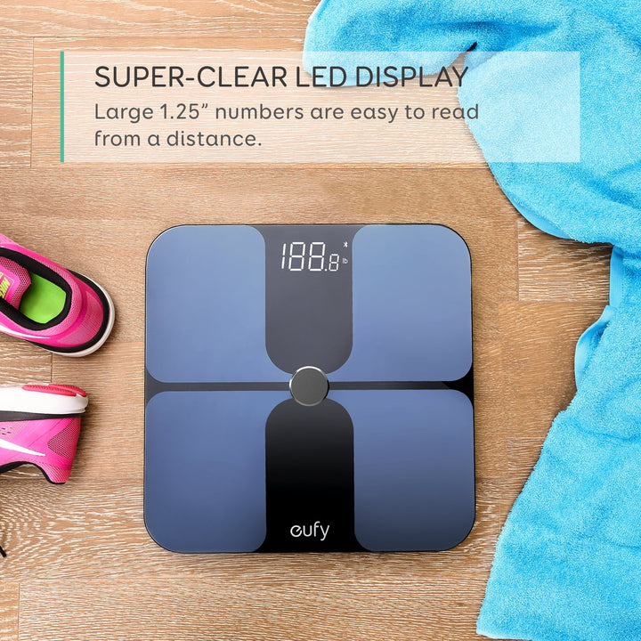 , Smart Scale with Bluetooth, Body Fat Scale, Wireless Digital Bathroom Scale, 12 Measurements, Weight/Body Fat/BMI, Fitness Body Composition Analysis, Black/White, lbs/kg/st