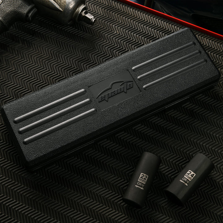1/2-Inch Drive Metric Deep Impact Socket Set, Cr-V, 6 Points, 11 Sockets