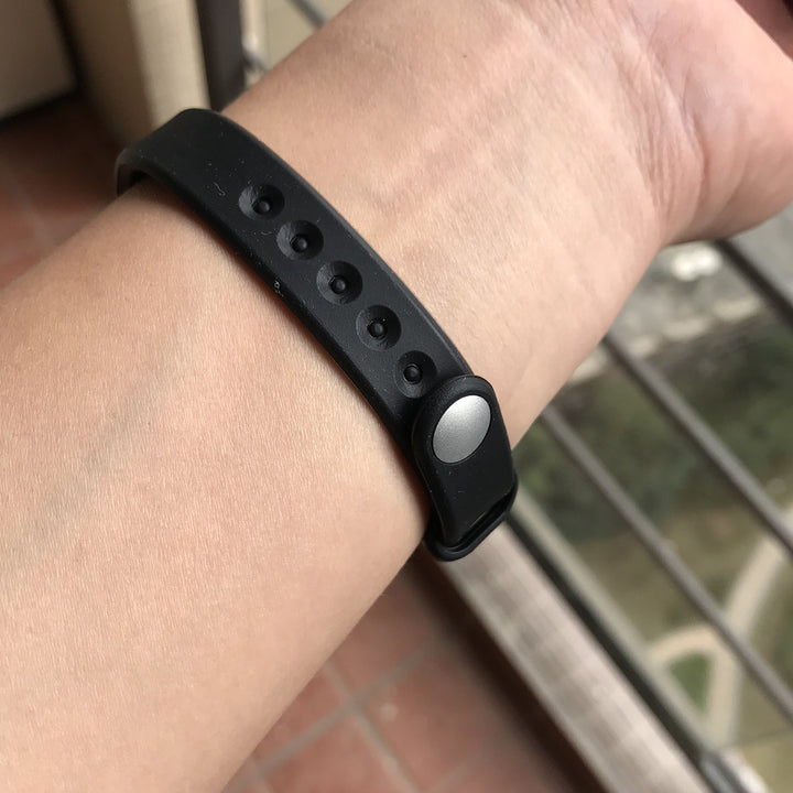 125KHZ RFID Wristbands EM4100 Silicone Bracelet Black Adjustable (Black-2pcs)