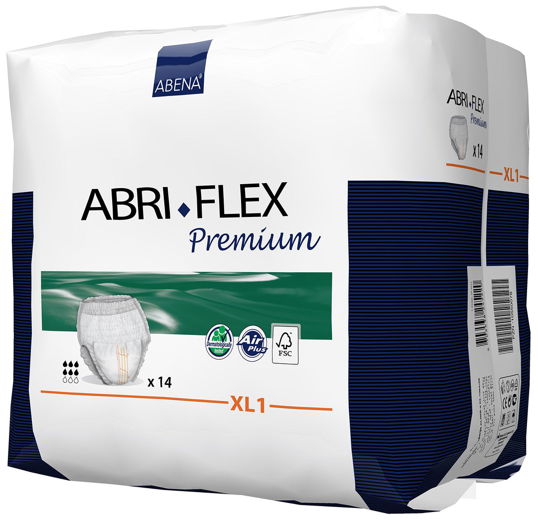 Abena Abri-Flex Premium Protective Underwear, Level 1, (Extra Small To XX-Large Sizes) Extra Large, 14 Count