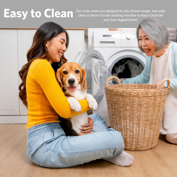 Dog Crate Cover, Privacy Dog Crate Cover Fits Midwest Dog Crates, Crate Cover Only, Machine Wash &amp; Dry, Black, 36-Inch