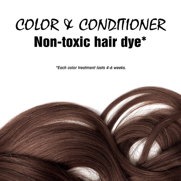 Natural Bulk Hair Color and Conditioner, Dark Brown, 16 Ounce
